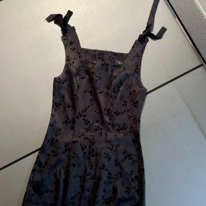 Vintage Velvet Detail Little Black Dress